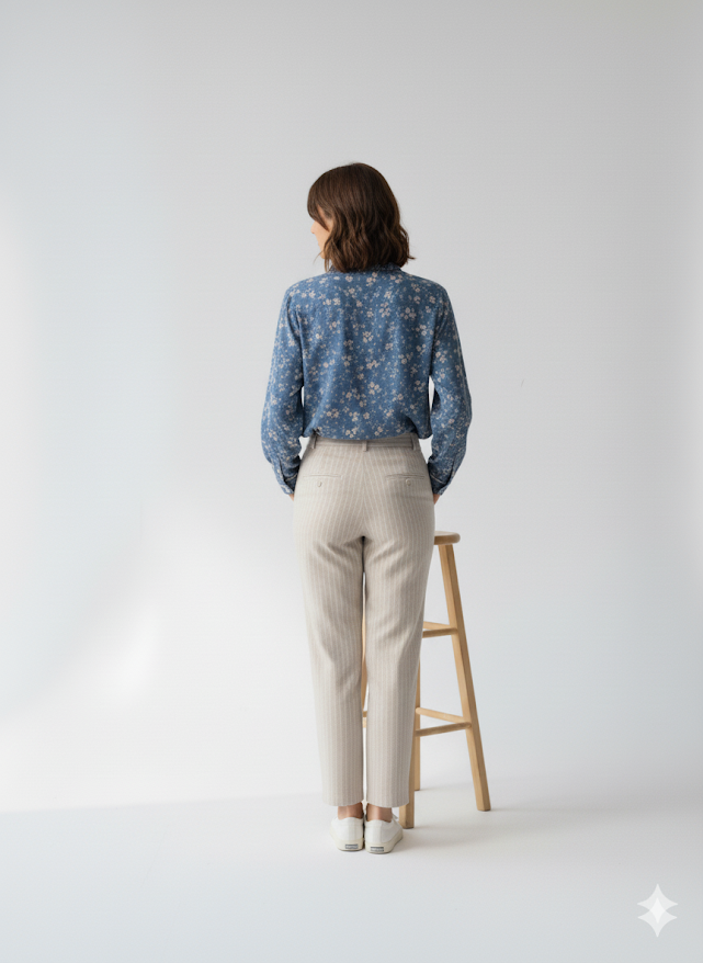 Women's Floral Print Long-Sleeve Button-Up Shirt