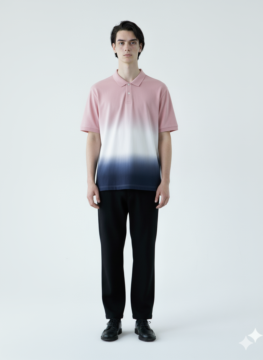 Gradient Ombre Polo Shirt Unisex
