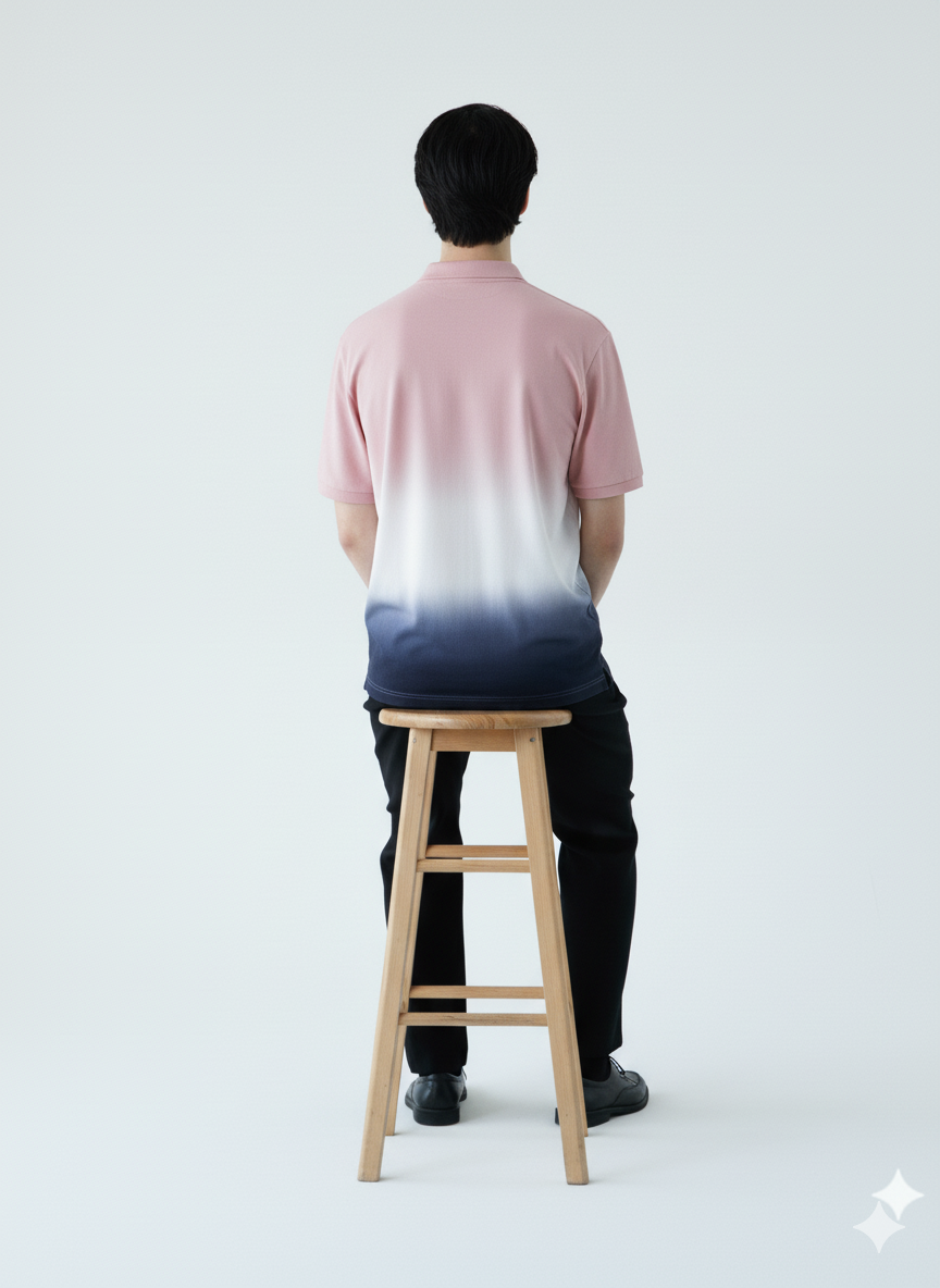Gradient Ombre Polo Shirt Unisex