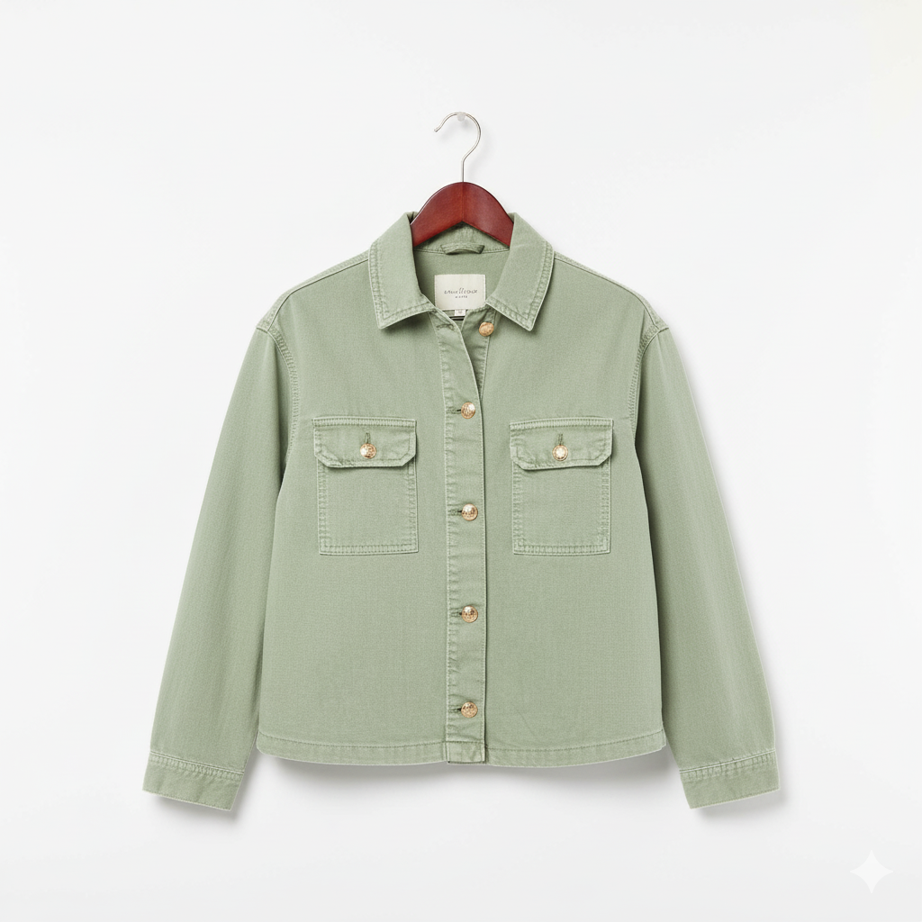 Sage Green Button-up Jacket