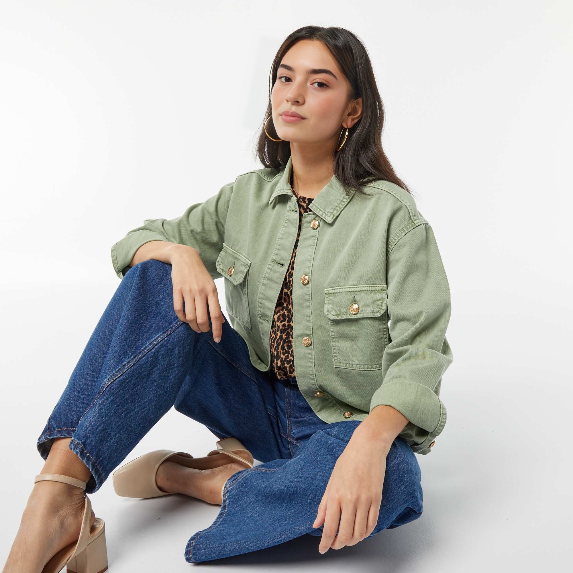 Sage Green Button-up Jacket