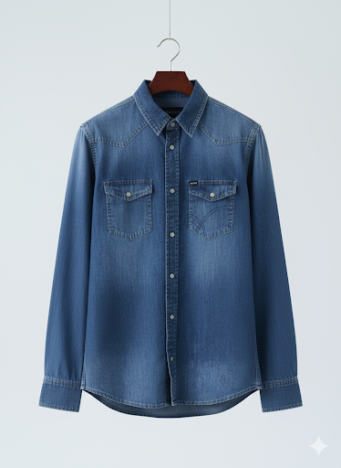 Men's Classic Western Denim Shirt