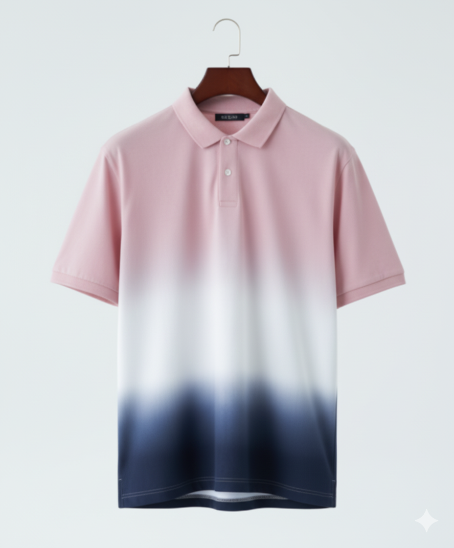 Gradient Ombre Polo Shirt Unisex
