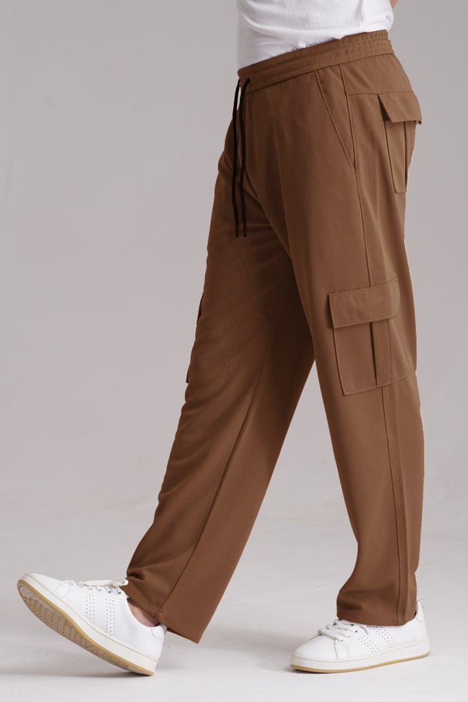 6 Pocket Baggy Cargo Trousers - Mustard