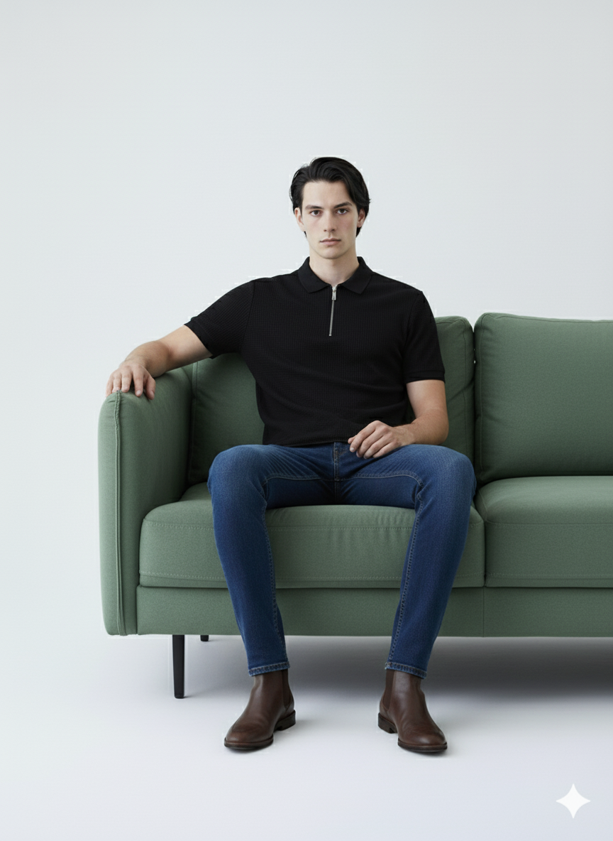 Boohoo MAN knitted Polo