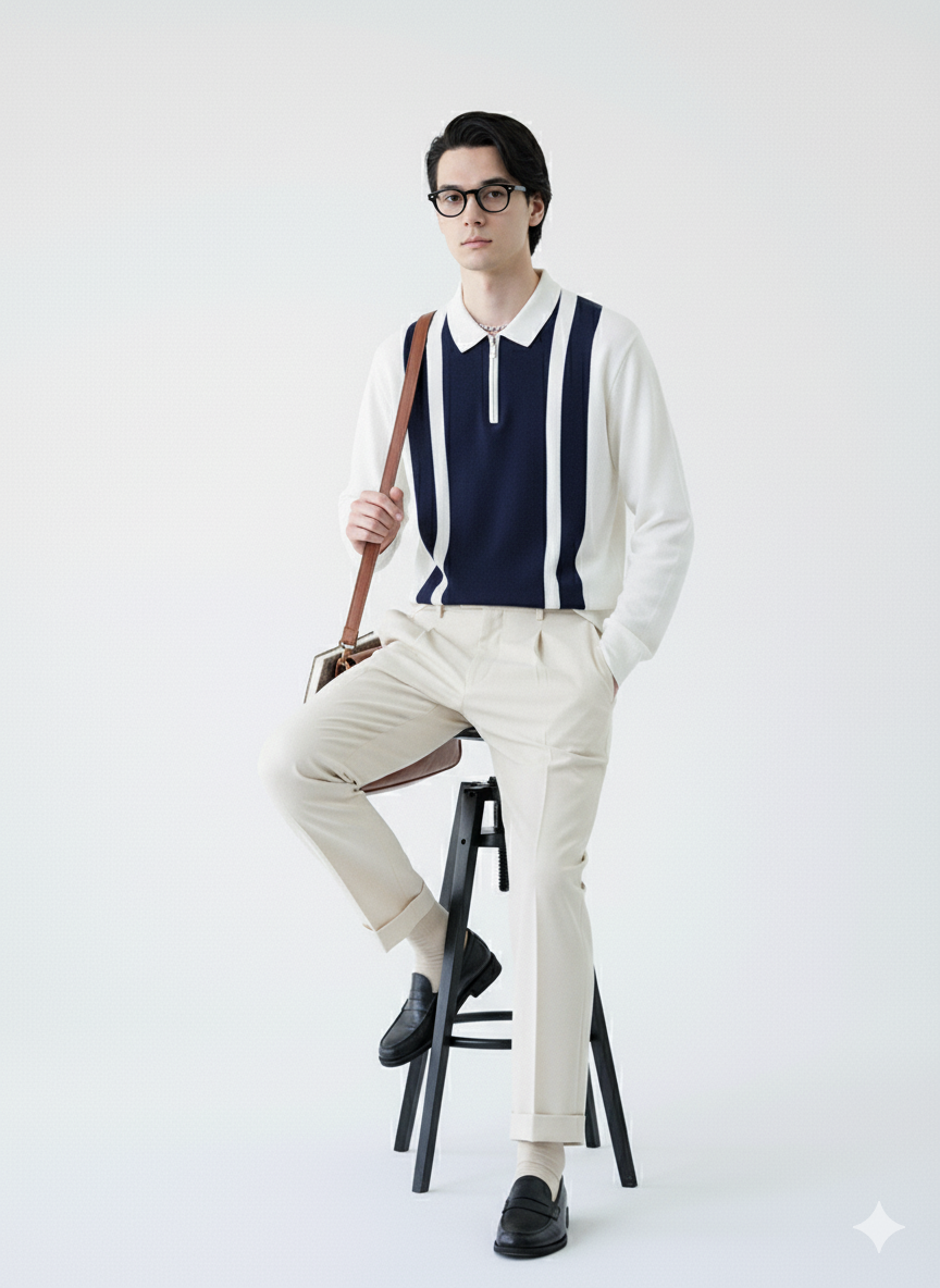 Full sleeve Zipped Polo